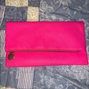 Hot pink clutch purse